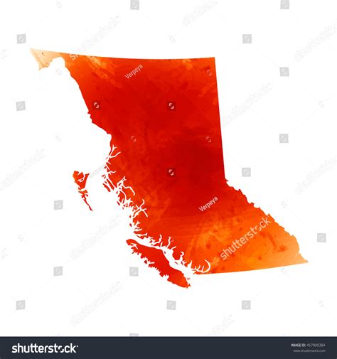 Vector Map British Columbia Isolated Vector Stock Vector Royalty Free
