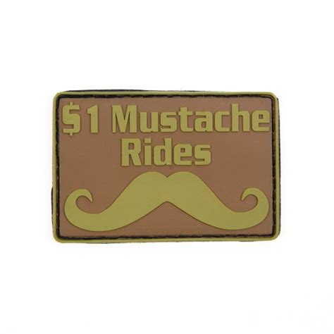 1 Mustache Rides Tan Morale Patch Hero Outdoors