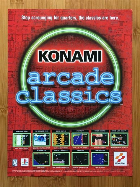 konami arcade classics playstation prix photo présentation