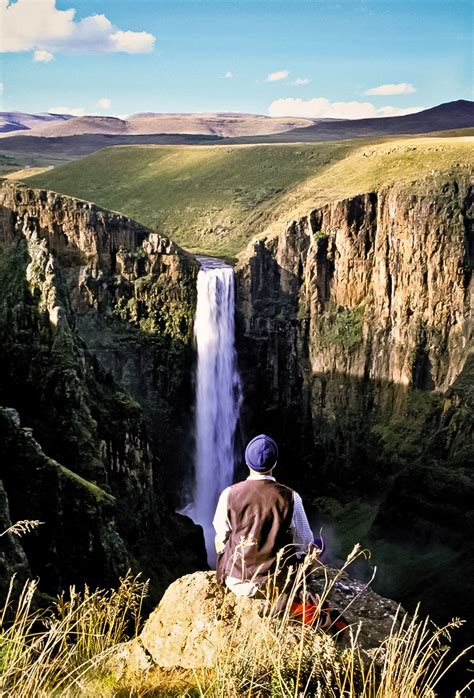Lesotho Admire The Maletsunyane Falls One Of The Highest Single