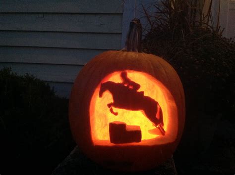 Cross Country Jumping Horse Pumpkin That I Carved Country Pumpkin