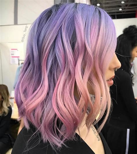 Short Black To Pastel Pink Ombre Hair