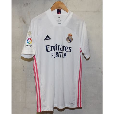 Arsenal, chelsea, manchester city, liverpool, manchester united, tottenham, barcelona, real home: Real Madrid home jersey 2020/21 with La Liga patch ...