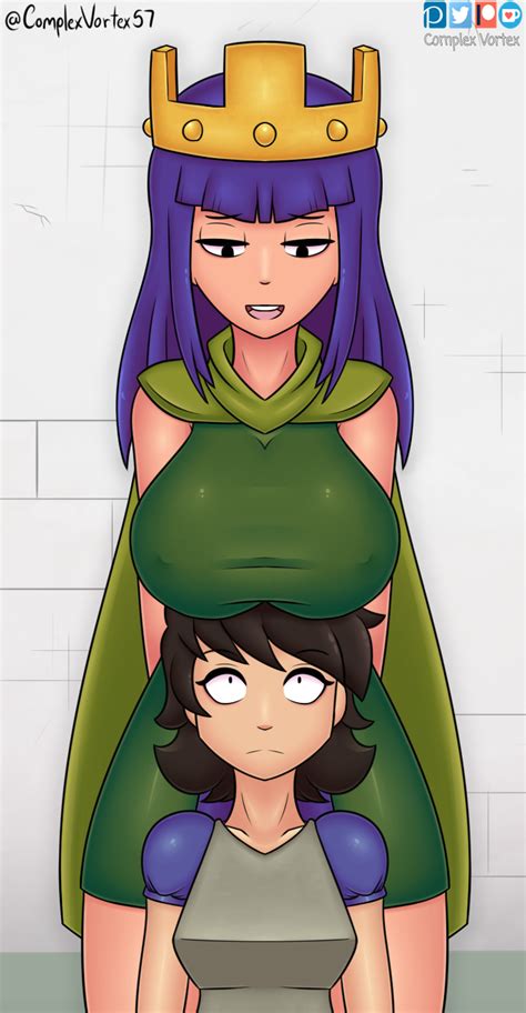 Rule 34 2girls Archer Queen Clash Of Clans Black Hair Clash Of