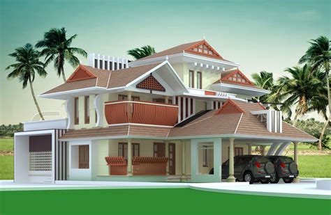 Kerala house design is very acceptable house model in south india also in foreign countries. kerala traditional house full 3d views exterior and
