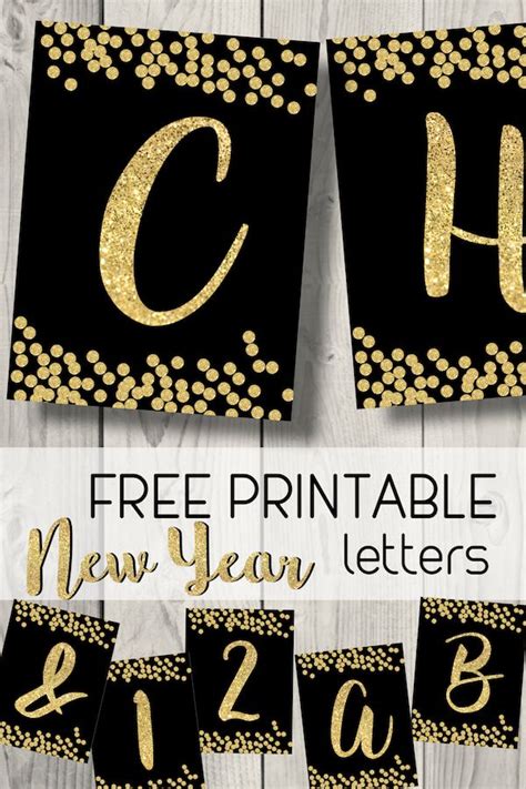 Free Printable Happy New Year Banner Letters Artofit