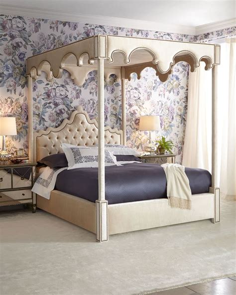 Maybe some of you ask this, how to make canopy bed curtains? Haute House William Canopy Bed | California king canopy ...