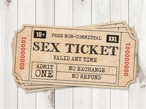 Sexy T For Him Printable Sex Tickets Kinky Coupon For Etsy Free