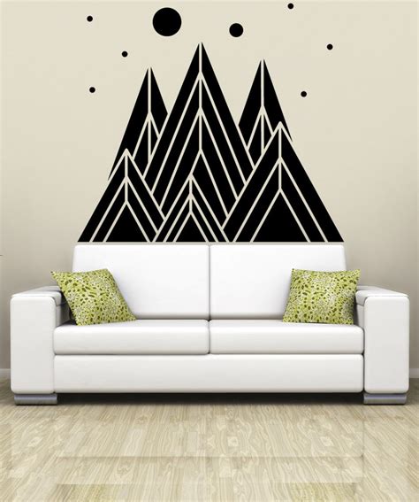 Vinyl Wall Art Decal Sticker Triangle Mountains Osmb1234s Etsy