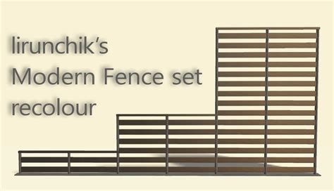 Mod The Sims Lirunchiks Modern Fences Set Recolours