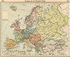 Europe map, Map, Historical maps