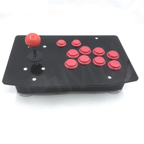 Rac J500s 10 Buttons Arcade Joystick Usb Wired Black Acrylic Panel Pc