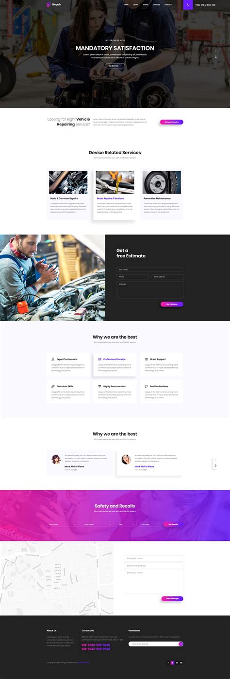 Check Out My Behance Project “car Repairing Homepage Concept”