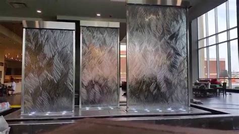 Custom Glass Water Walls And Indoor Waterfalls Unique Indoor