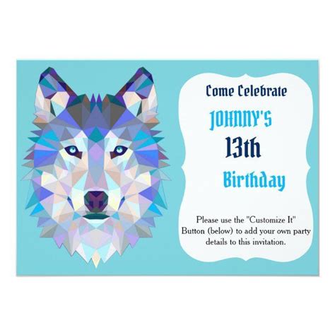 Polygon Wolf Geometric Wolf Abstract Wolf Invitation In 2022 Geometric Wolf