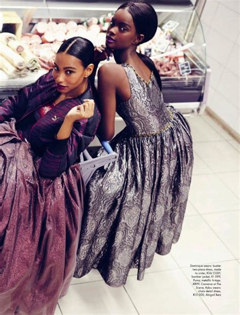 Fab Editorial Dominique And Adau Mornyang By Damon Fourie For Elle South Africa July 2014