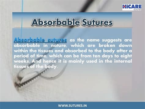 Types Of Absorbable Sutures