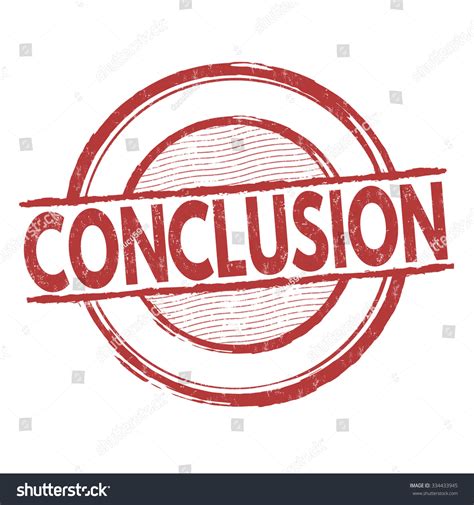 Conclusion Grunge Rubber Stamp On White Stock Vector 334433945