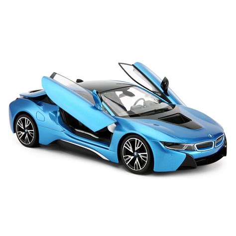 Rastar remote control car, 1:14 bmw i8 radio remote control racing rc toy car model vehicle, open doors by rc, mattblack 4.6 out of 5 stars 230 $42.49 $ 42. 1:14 Battery Operated Remote Control BMW i8 - Blue - Toy Sense
