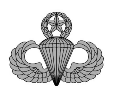 Us Army Master Parachutist Badge Vector Files Dxf Eps Svg Ai Etsy Uk