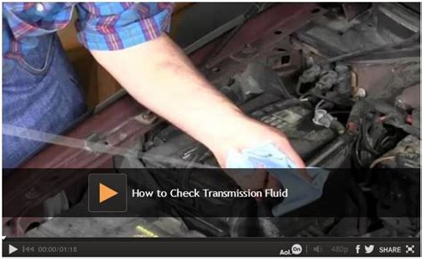 A Video Showing How To Check The Transmission Fluid On A Cars Engine