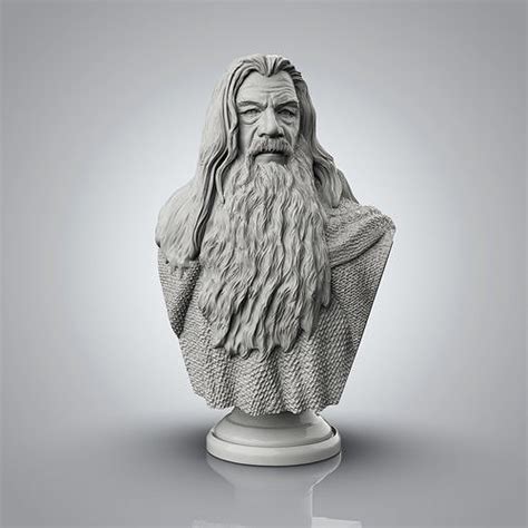 Ian Mckellen Gandalf The Lord Of The Rings 3d Print Model