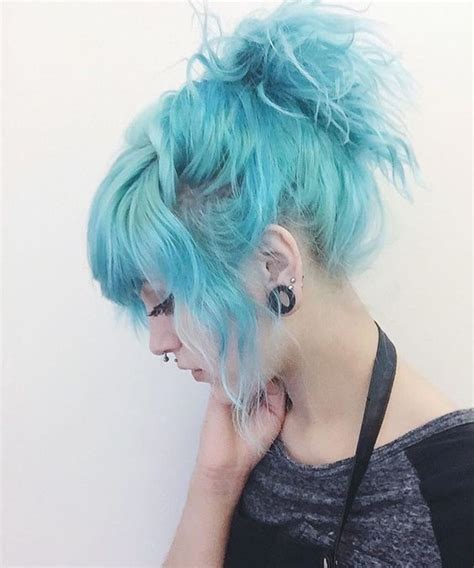 Pin By Syl Any On Makeup Blue Hair Hair Styles Curly Hair Styles