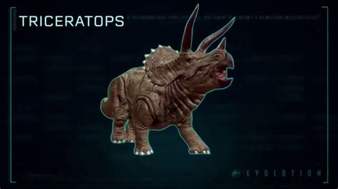 Triceratops Jurassic World Evolution Species Profile Youtube