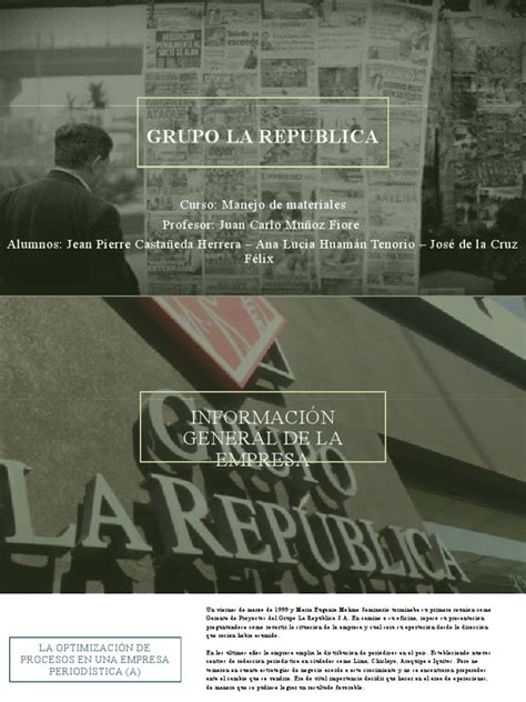 Grupo La Republica Manejo De Materiales Pdf Business