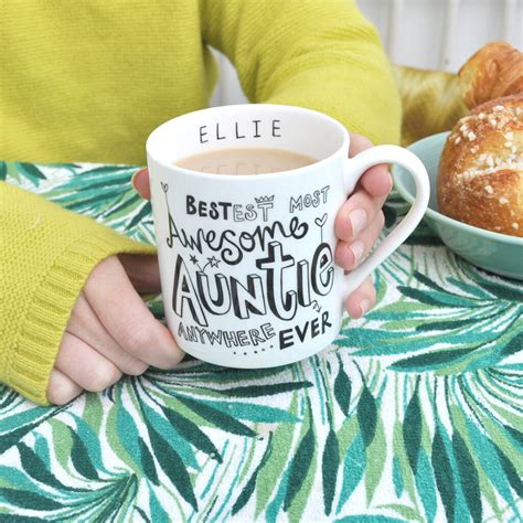 Personalised Auntie Or Uncle Bone China Mug By Mary Fellows