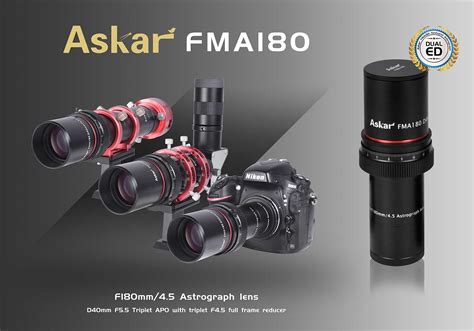 Askar 180 Mm F45 Apo Telephoto Lens Travel Refractor Guide Scope