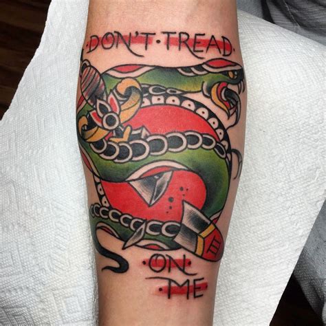 American Traditional Dont Tread On Me Adaptation Done By Mauricio