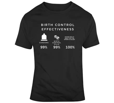 Birth Control Effectiveness Funny T Shirt