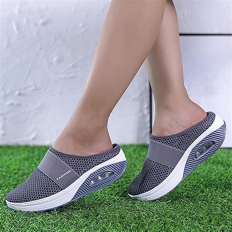 Womens Orthopedic Diabetic Air Cushion Slip On Walking Shoes Mesh Design