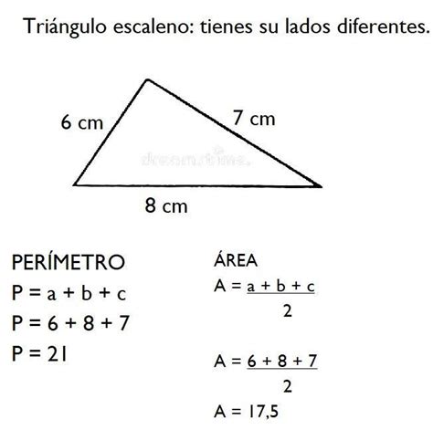 Triangulo Escaleno Que Mida De Base Cm Lado Mayor Cm Y Lado Menor Cm Per Metro Area Es
