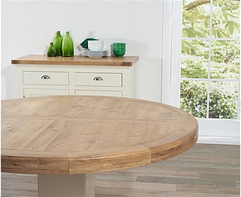 Torino 150cm Oak And Cream Pedestal Dining Table Torino