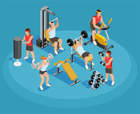 Gym Isometric Template 471824 - Download Free Vectors, Clipart Graphics & Vector Art