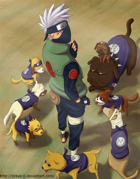 Naruto Shippuden Kakashi And Dogs Wallpaper