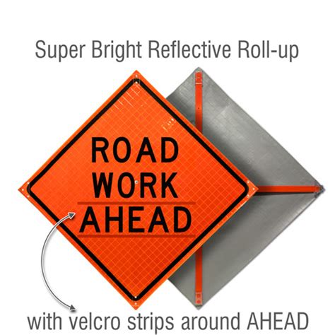 Road Work Ahead Sign X4578 By