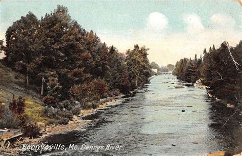 dennysville maine river waterfront scenic view antique postcard k86035 ebay