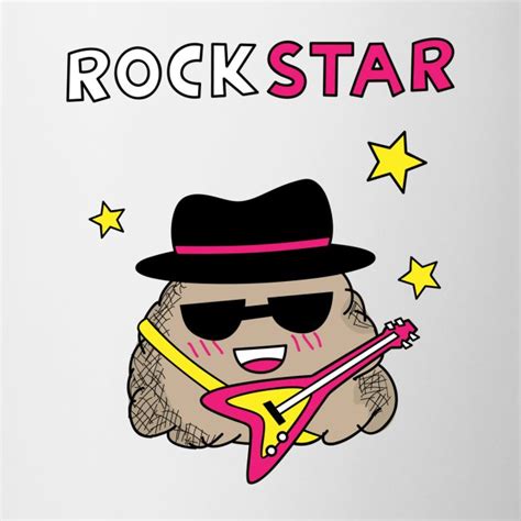 Rusty Doodle Cute And Funny Rockstar With Pink Guitar Contrast