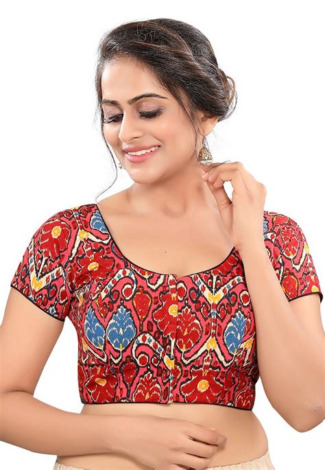 Pink Cotton Readymade Blouse 206667 Readymade Blouse Pink Cotton Cotton Blouses