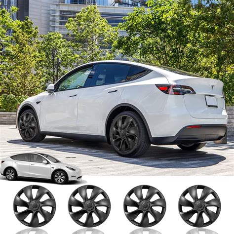 えないよう Yonzee Tesla Model Y Wheel Cover， 19 Inch Abs Rust Wheel Hubcaps
