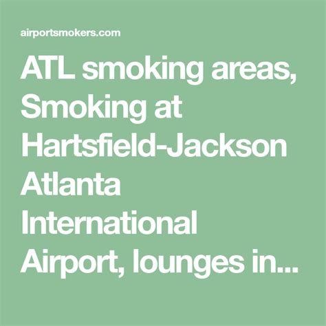 Atlanta Airport Smoking Area Map