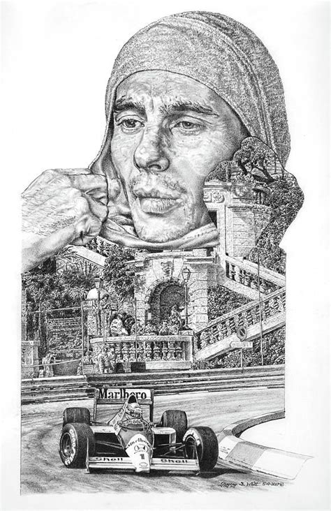 Ayrton Senna Sketch At Explore Collection Of