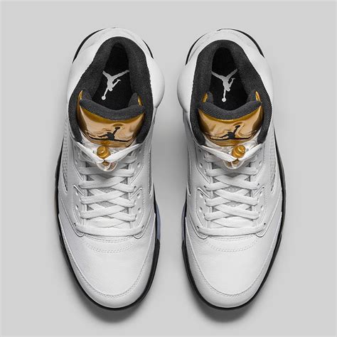 Air jordan jordan delta 2white & black. Nike Air Jordan 5 Retro White Metallic Gold - Cool Sneakers