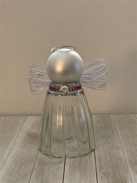 Lilacsndreams Glass Angel Home Decor Repurposed Upcycled Restyled Handmade