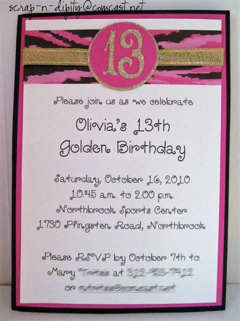 cool  template teenage girl birthday invitations