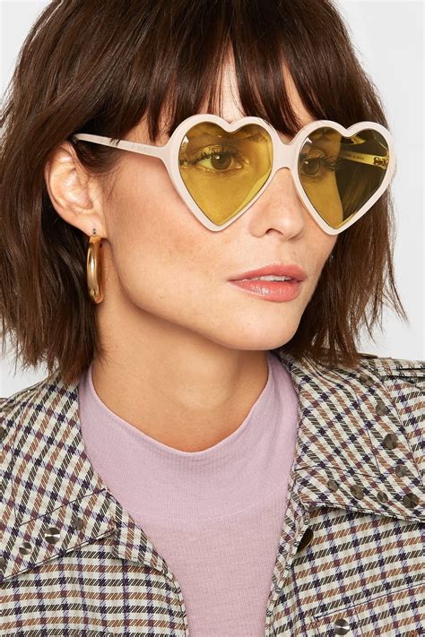 gucci heart shaped acetate sunglasses what to wear to a music festival popsugar fashion uk