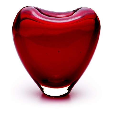 Heart Vase Handmade Red Glass Vase Adds Simple Style Romance To Flowers And Brightens Room